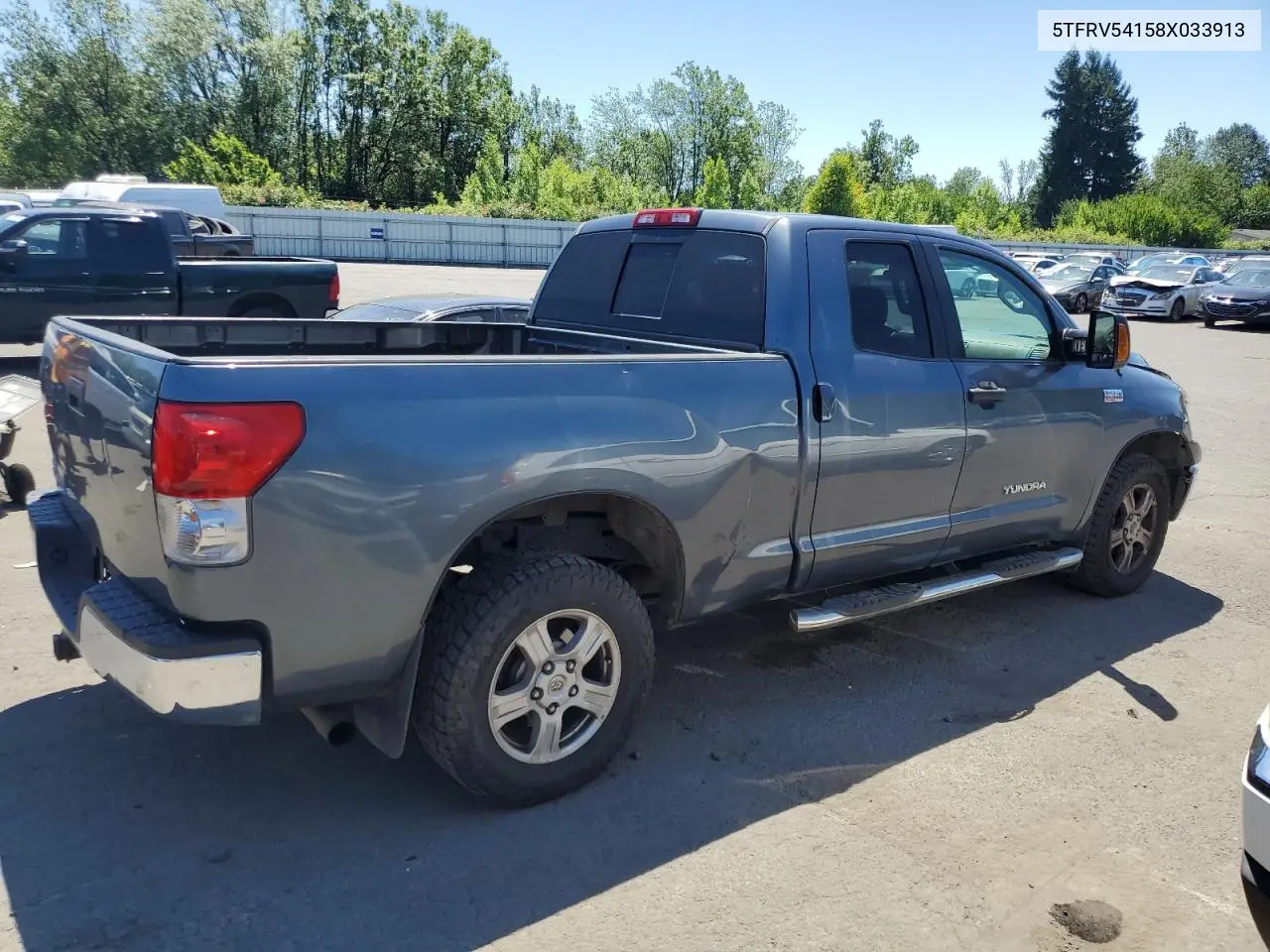 2008 Toyota Tundra Double Cab VIN: 5TFRV54158X033913 Lot: 62300815