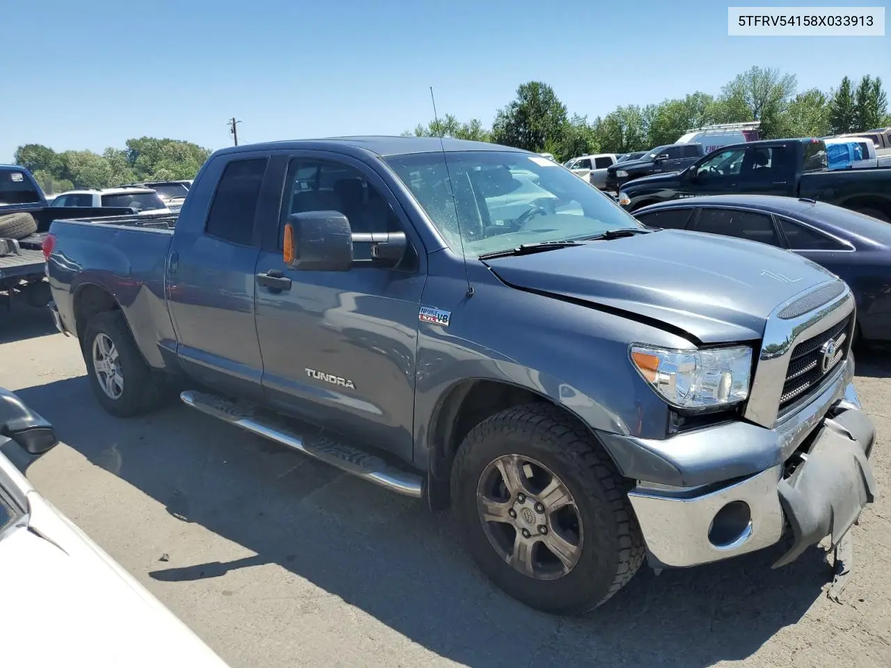 2008 Toyota Tundra Double Cab VIN: 5TFRV54158X033913 Lot: 62300815