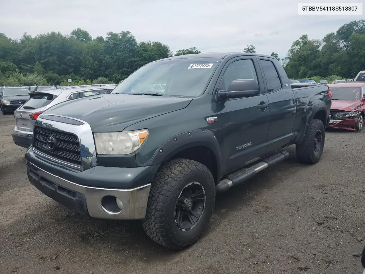 2008 Toyota Tundra Double Cab VIN: 5TBBV54118S518307 Lot: 62727475