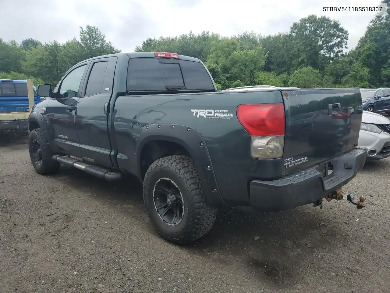 2008 Toyota Tundra Double Cab VIN: 5TBBV54118S518307 Lot: 62727475