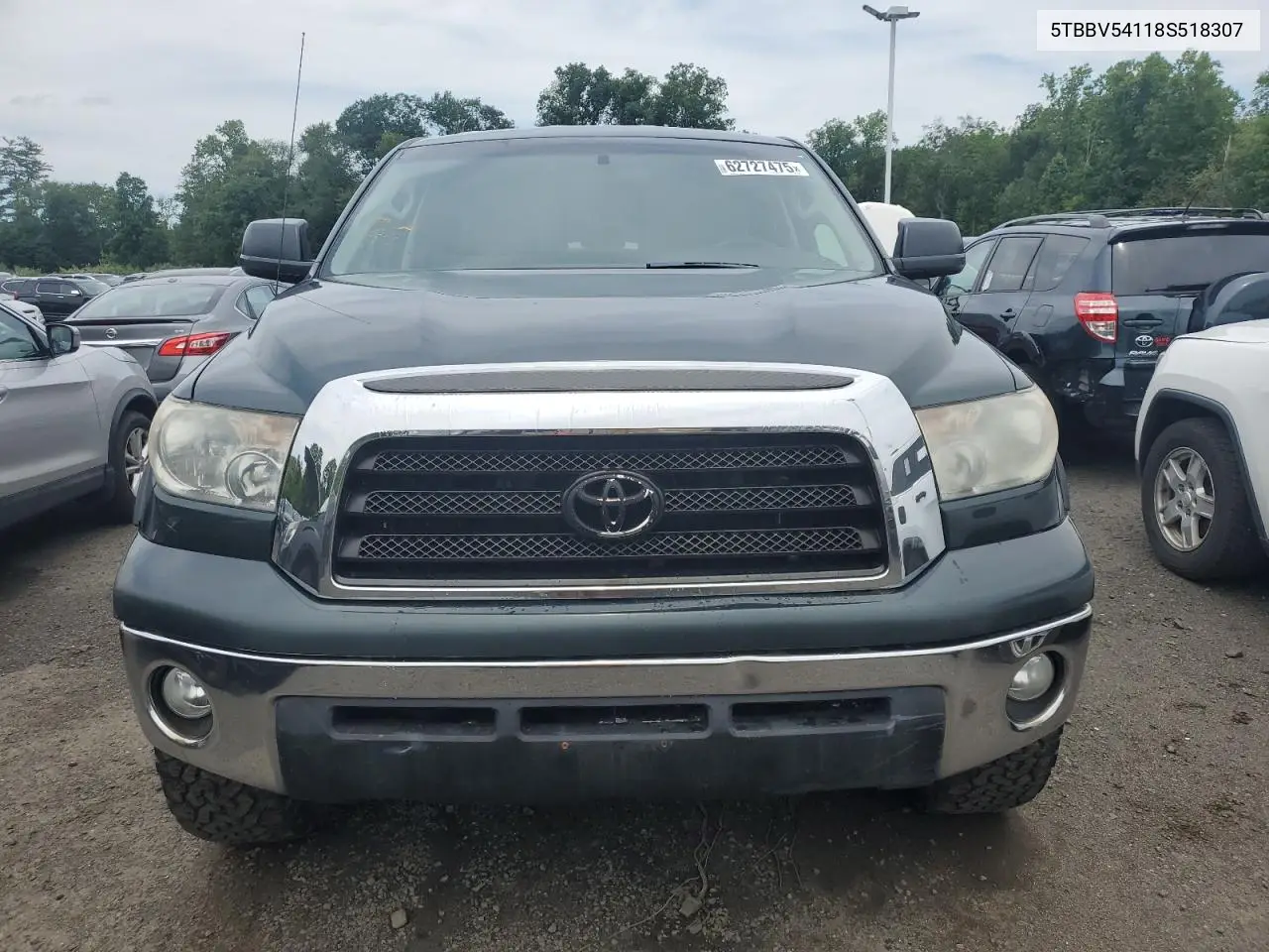 2008 Toyota Tundra Double Cab VIN: 5TBBV54118S518307 Lot: 62727475