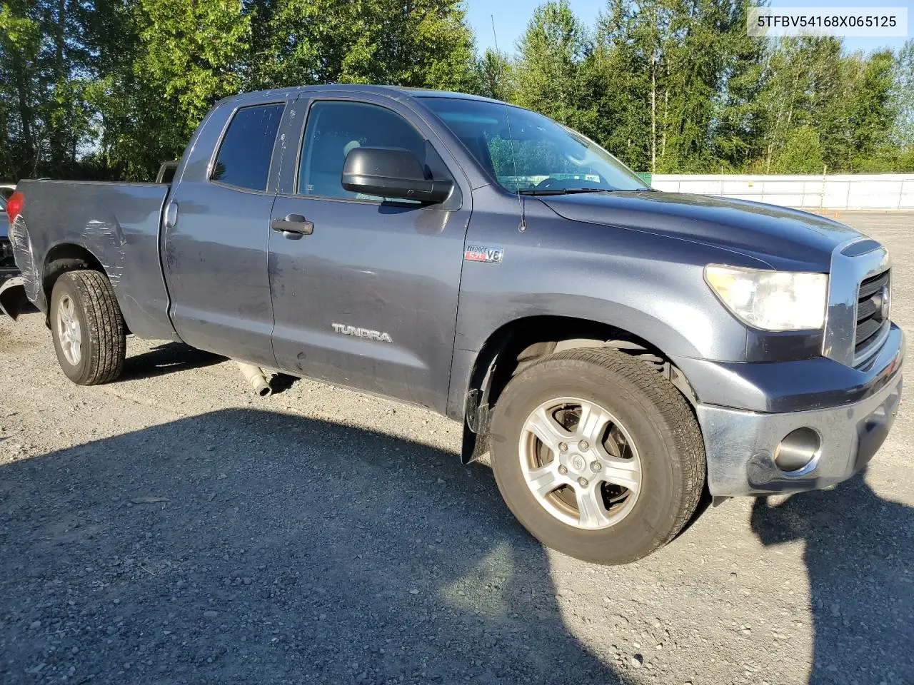 2008 Toyota Tundra Double Cab VIN: 5TFBV54168X065125 Lot: 62803565
