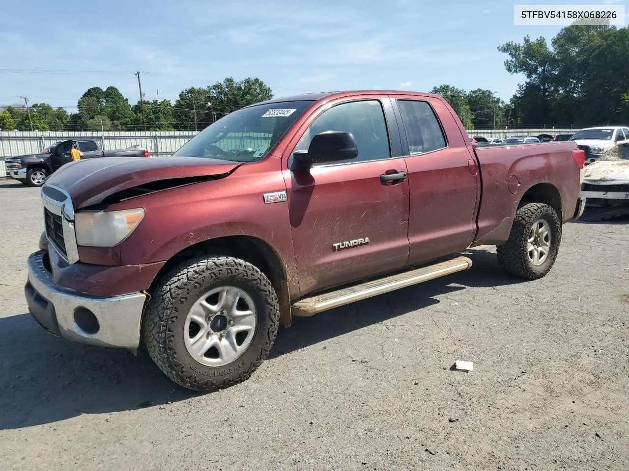 2008 Toyota Tundra Double Cab VIN: 5TFBV54158X068226 Lot: 62832445