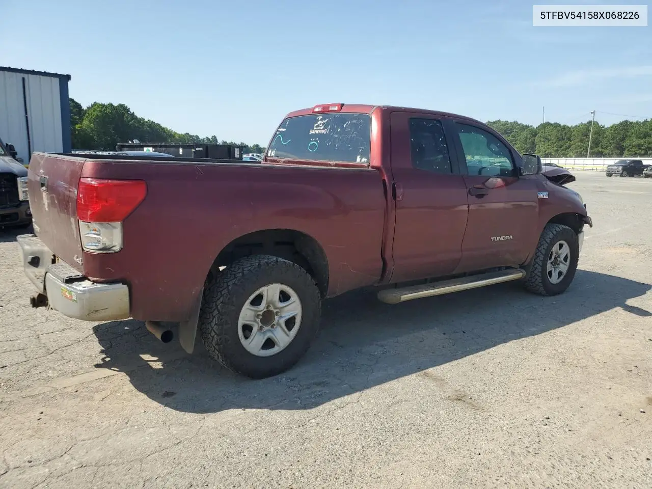 2008 Toyota Tundra Double Cab VIN: 5TFBV54158X068226 Lot: 62832445