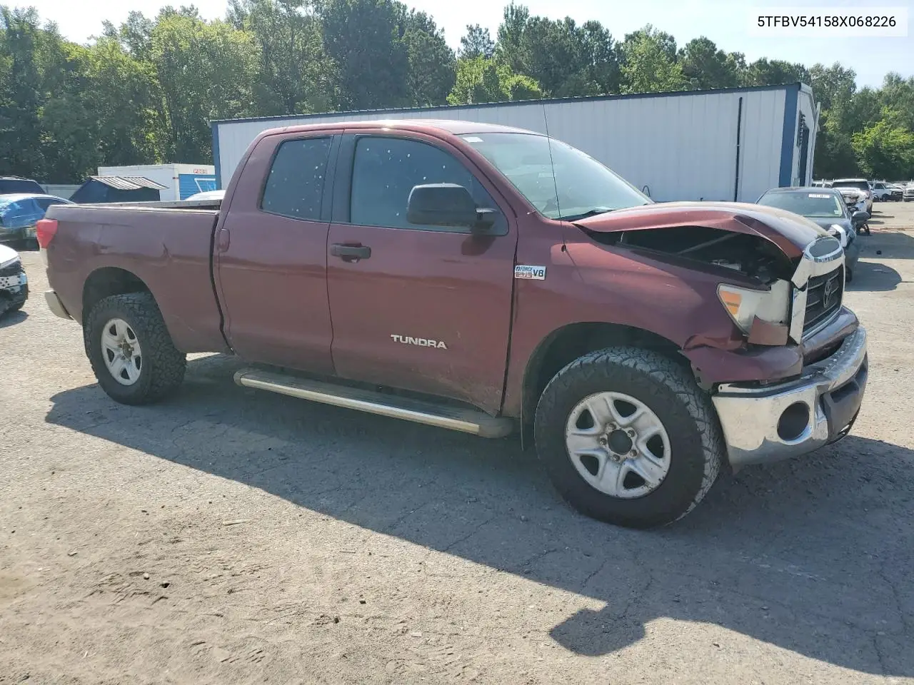 2008 Toyota Tundra Double Cab VIN: 5TFBV54158X068226 Lot: 62832445