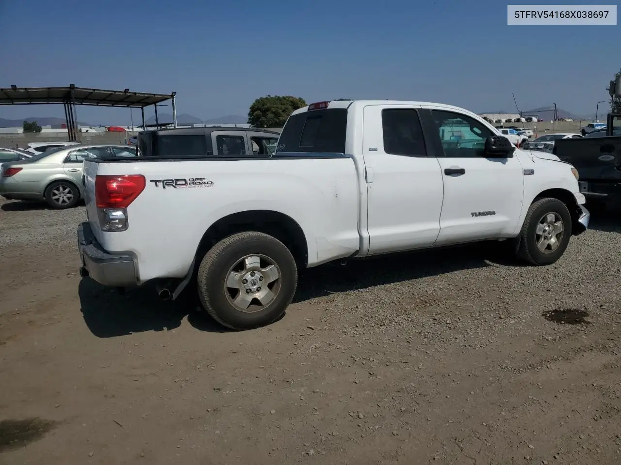 2008 Toyota Tundra Double Cab VIN: 5TFRV54168X038697 Lot: 63119645