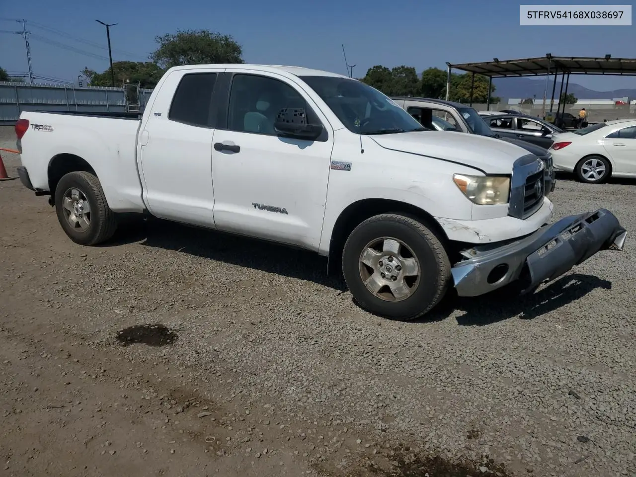 2008 Toyota Tundra Double Cab VIN: 5TFRV54168X038697 Lot: 63119645