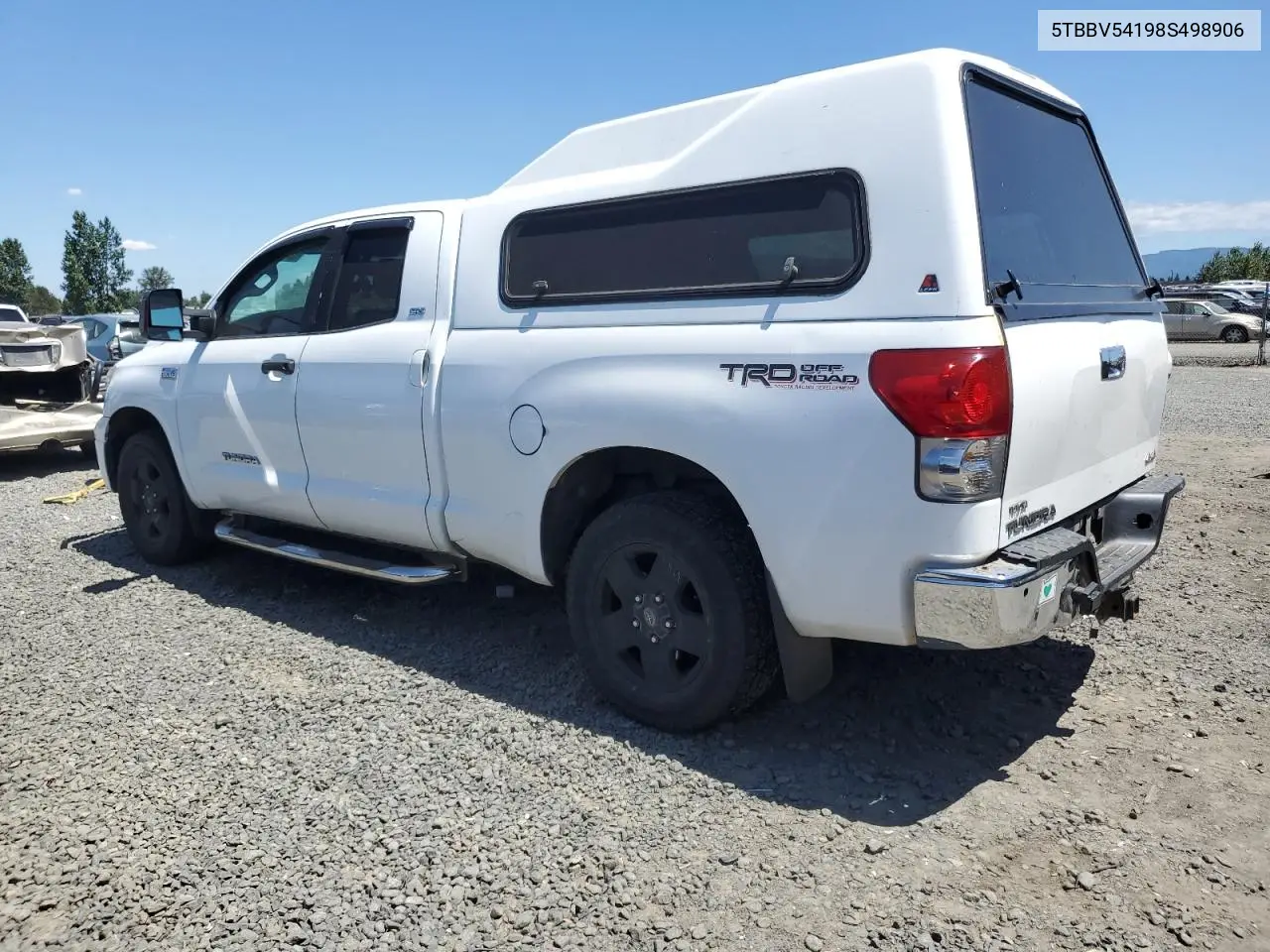 2008 Toyota Tundra Double Cab VIN: 5TBBV54198S498906 Lot: 63418865