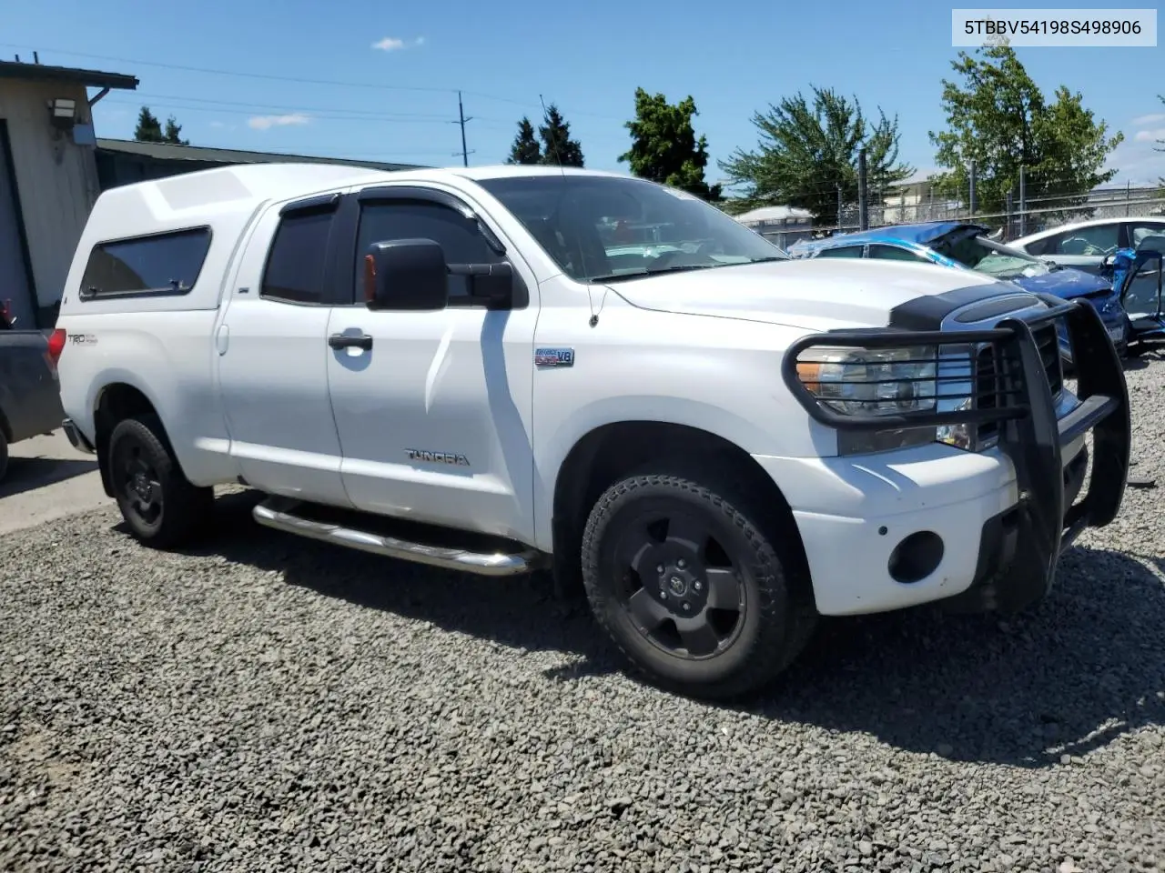 2008 Toyota Tundra Double Cab VIN: 5TBBV54198S498906 Lot: 63418865