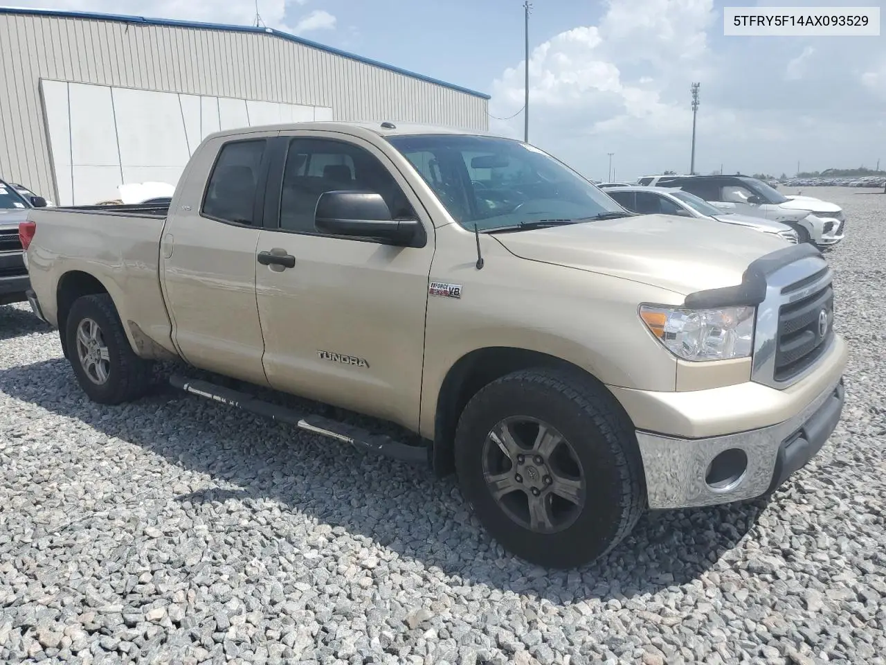 2010 Toyota Tundra Double Cab Sr5 VIN: 5TFRY5F14AX093529 Lot: 60121455