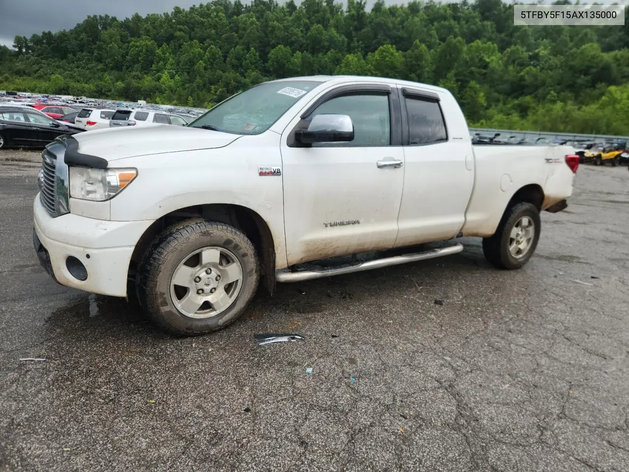 2010 Toyota Tundra Double Cab Limited VIN: 5TFBY5F15AX135000 Lot: 62285715