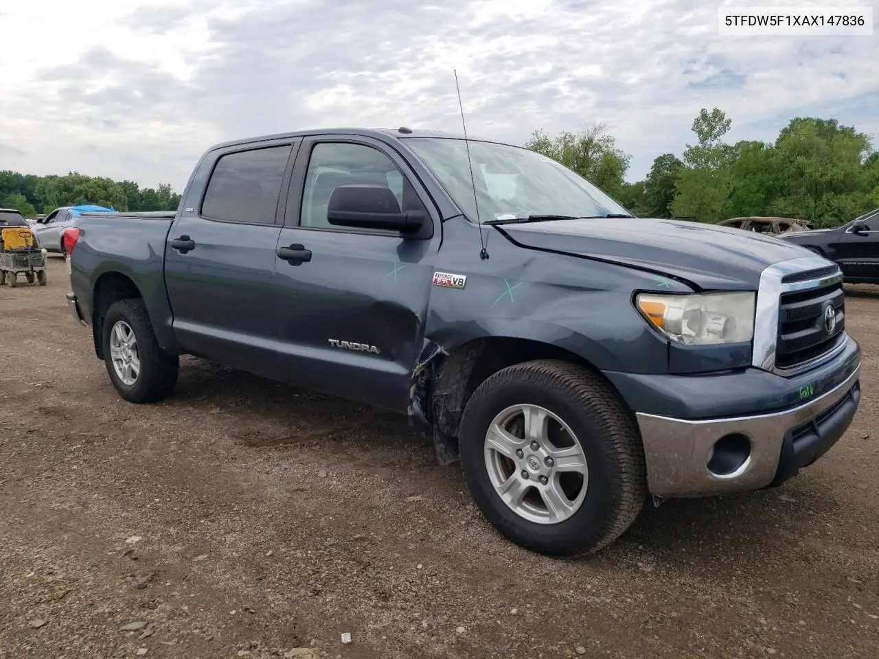 2010 Toyota Tundra Crewmax Sr5 VIN: 5TFDW5F1XAX147836 Lot: 63212605