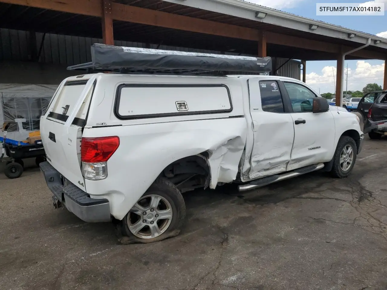 2010 Toyota Tundra Double Cab Sr5 VIN: 5TFUM5F17AX014182 Lot: 63399305
