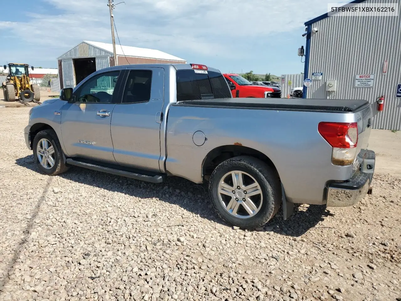 2011 Toyota Tundra Double Cab Limited VIN: 5TFBW5F1XBX162216 Lot: 61789345