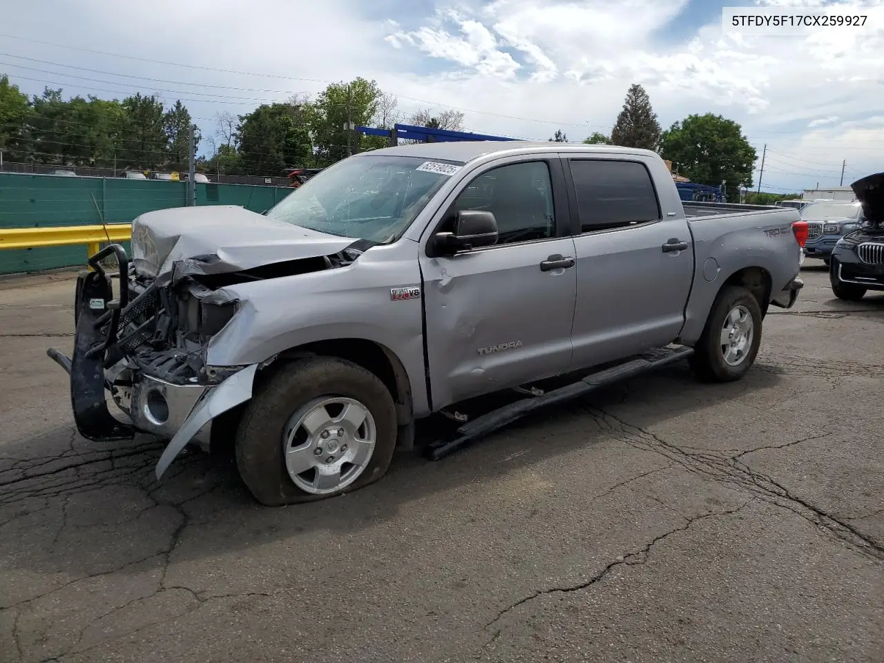 2012 Toyota Tundra Crewmax Sr5 VIN: 5TFDY5F17CX259927 Lot: 62519025