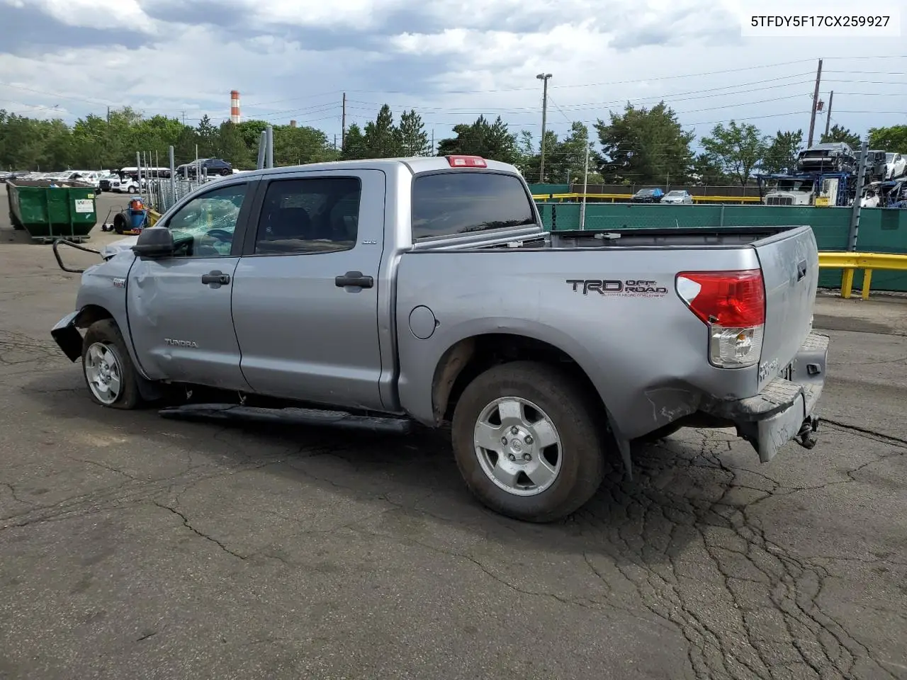 2012 Toyota Tundra Crewmax Sr5 VIN: 5TFDY5F17CX259927 Lot: 62519025
