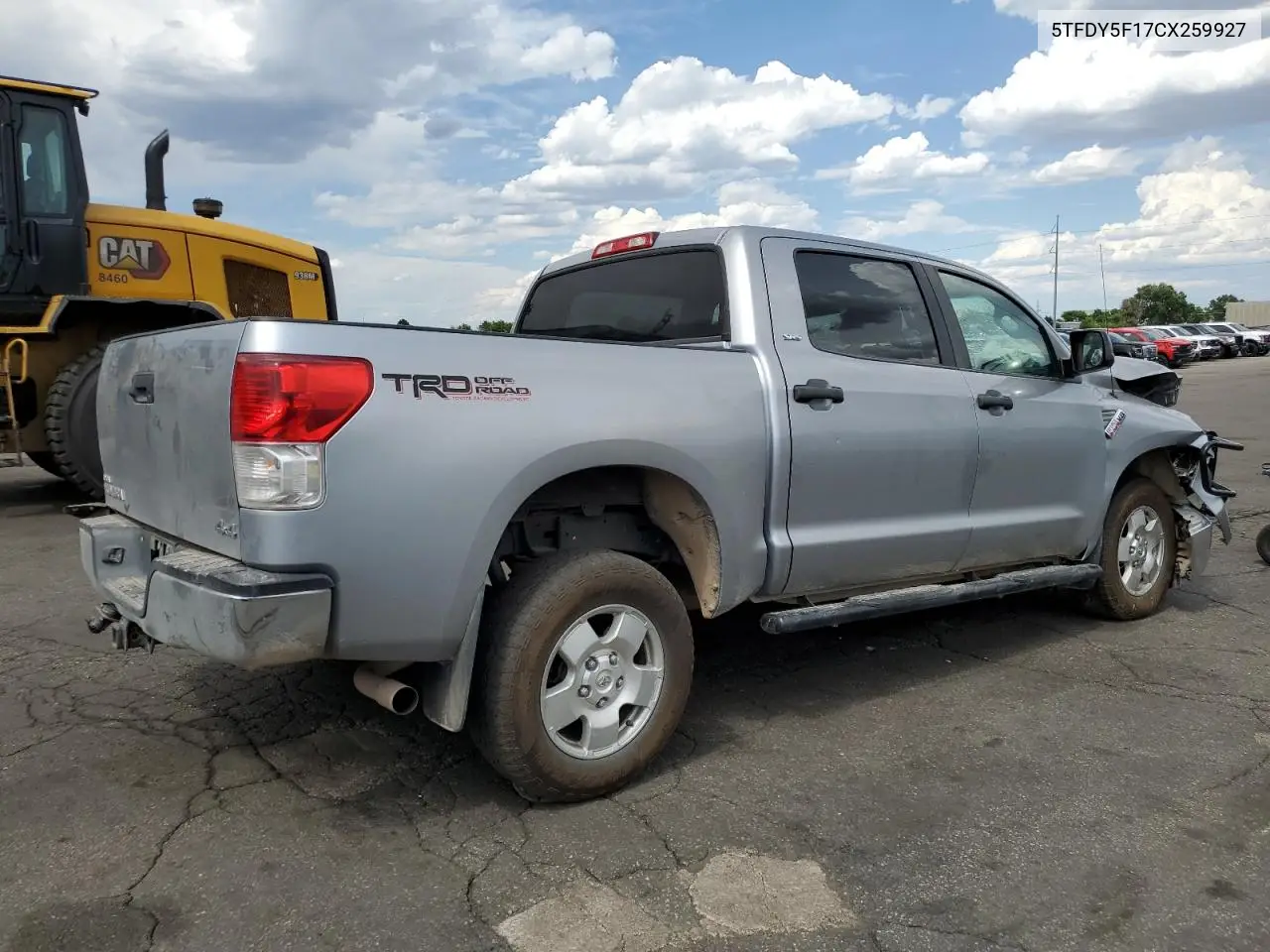 2012 Toyota Tundra Crewmax Sr5 VIN: 5TFDY5F17CX259927 Lot: 62519025