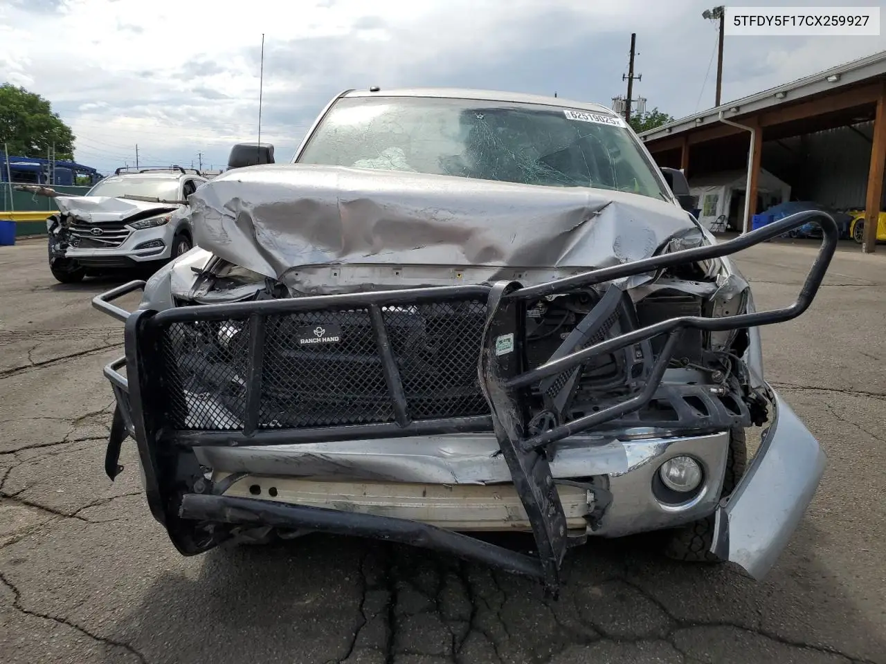 2012 Toyota Tundra Crewmax Sr5 VIN: 5TFDY5F17CX259927 Lot: 62519025
