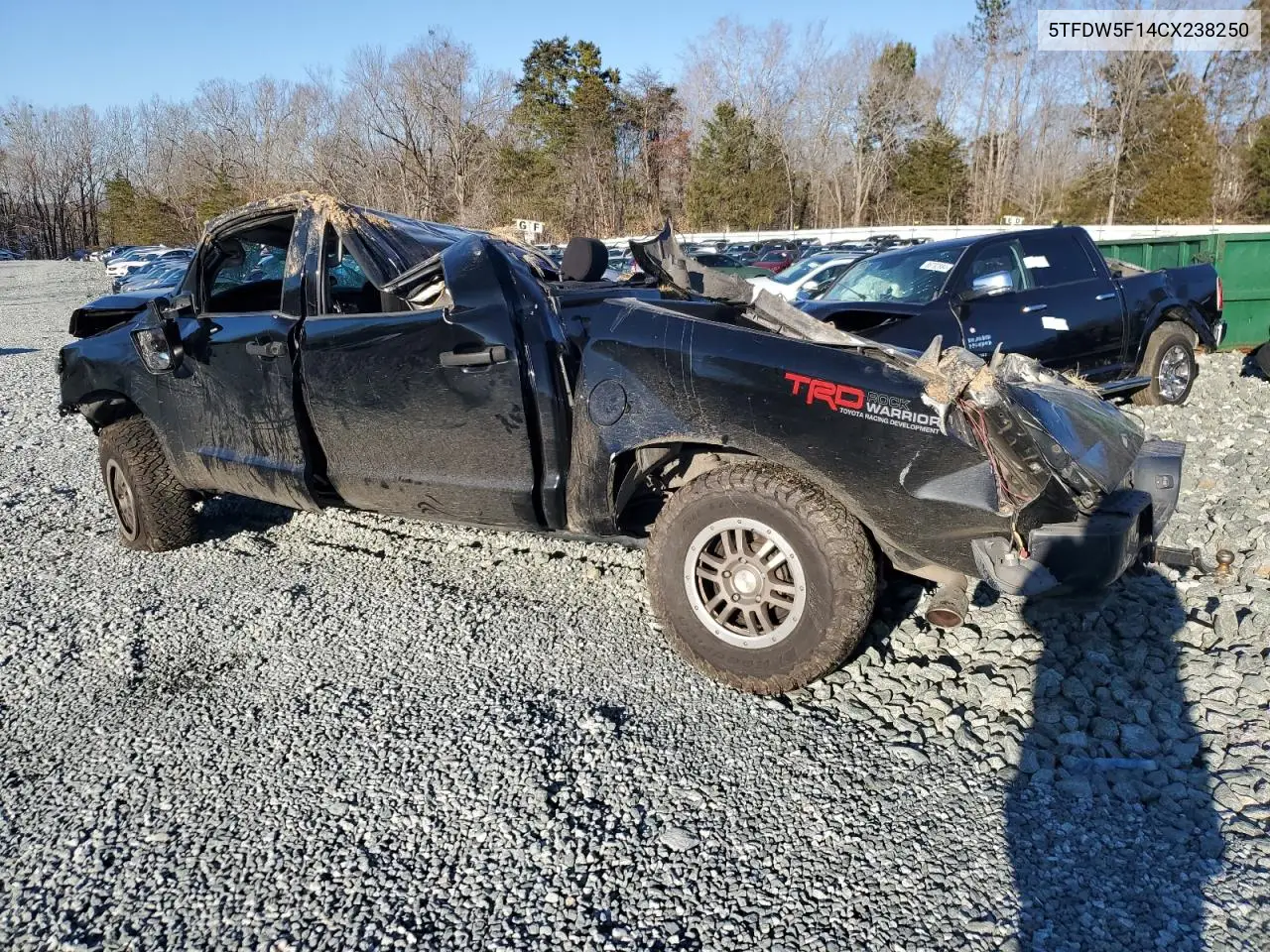 2012 Toyota Tundra Crewmax Sr5 VIN: 5TFDW5F14CX238250 Lot: 88509455