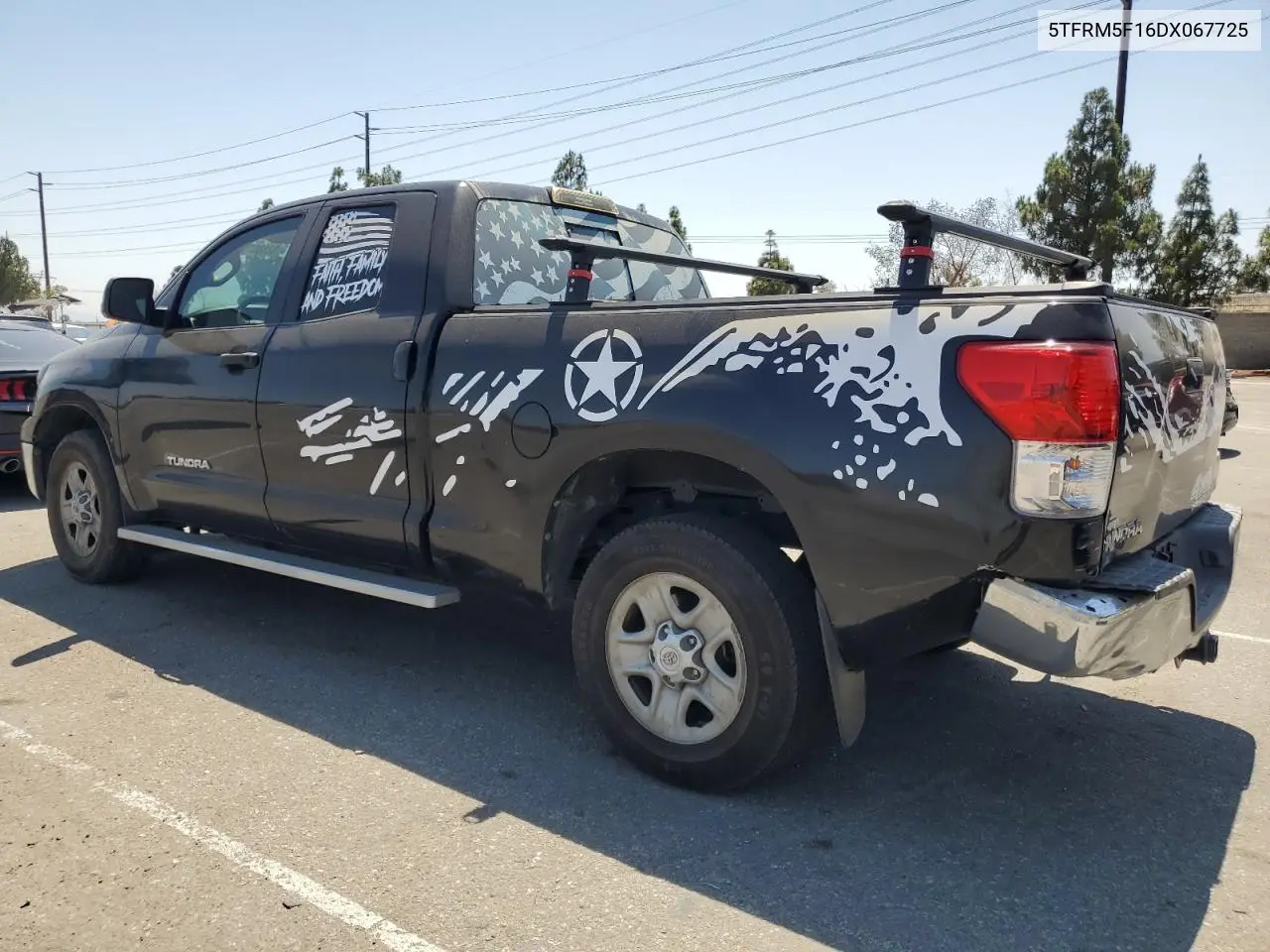 2013 Toyota Tundra Double Cab Sr5 VIN: 5TFRM5F16DX067725 Lot: 62890795