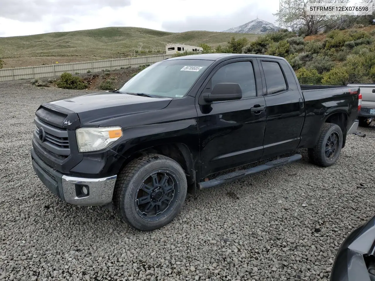 2014 Toyota Tundra Double Cab Sr VIN: 5TFRM5F12EX076598 Lot: 56789685