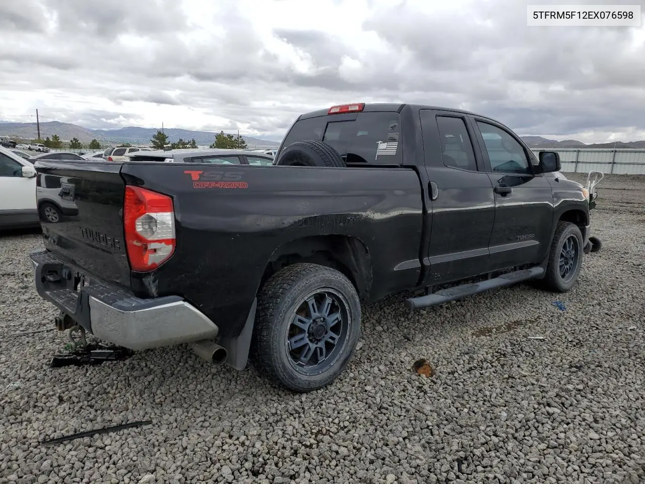 2014 Toyota Tundra Double Cab Sr VIN: 5TFRM5F12EX076598 Lot: 56789685