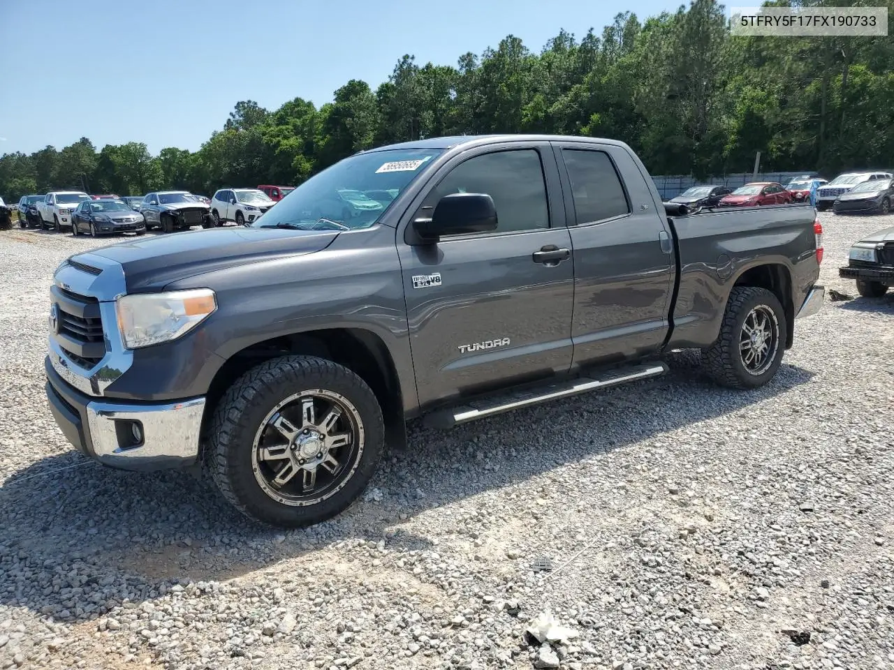 2015 Toyota Tundra Double Cab Sr VIN: 5TFRY5F17FX190733 Lot: 56950685