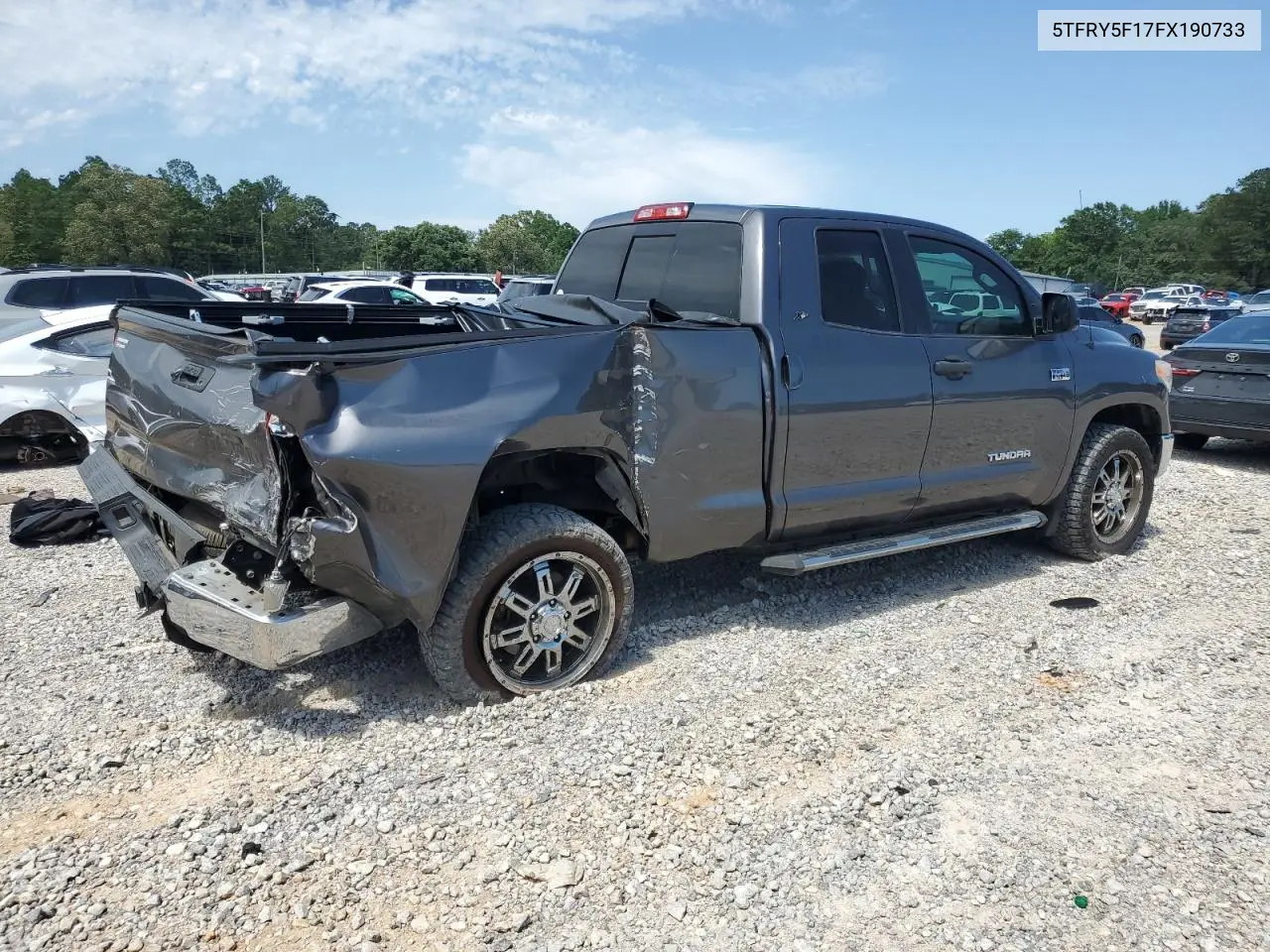 2015 Toyota Tundra Double Cab Sr VIN: 5TFRY5F17FX190733 Lot: 56950685