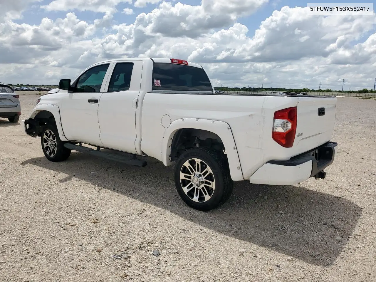 2016 Toyota Tundra Double Cab Sr VIN: 5TFUW5F15GX582417 Lot: 63246045
