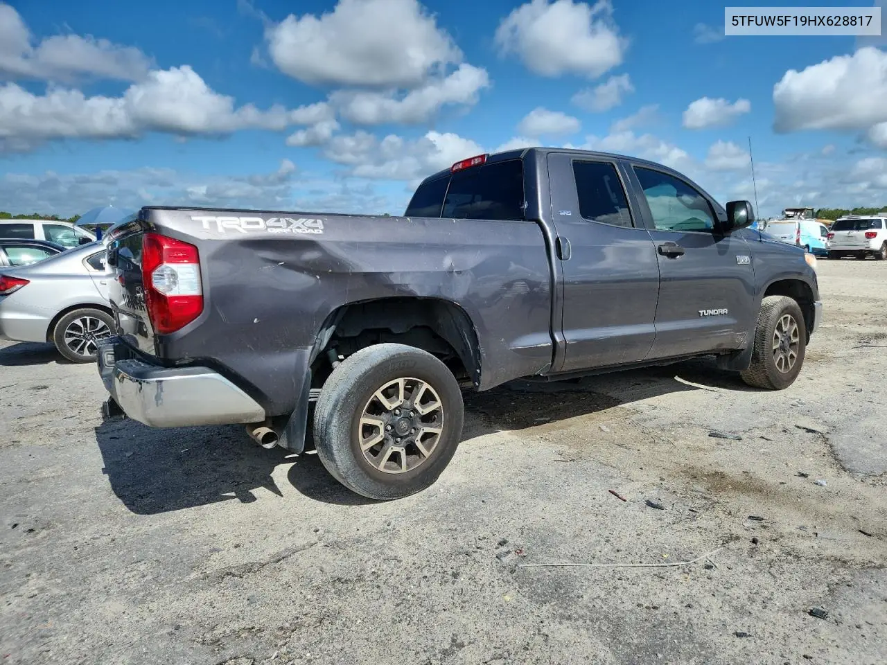2017 Toyota Tundra Double Cab Sr VIN: 5TFUW5F19HX628817 Lot: 62528485