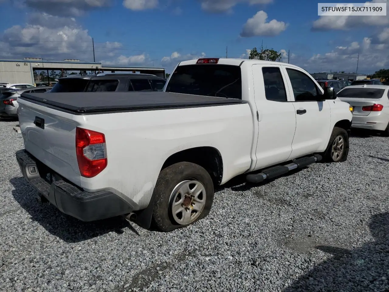 2018 Toyota Tundra Double Cab Sr VIN: 5TFUW5F15JX711909 Lot: 56598295