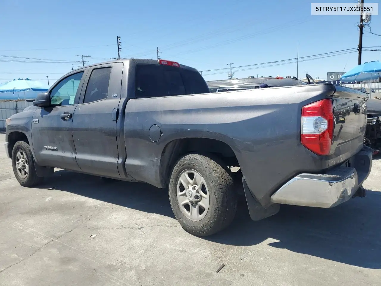 2018 Toyota Tundra Double Cab Sr VIN: 5TFRY5F17JX235551 Lot: 62708565