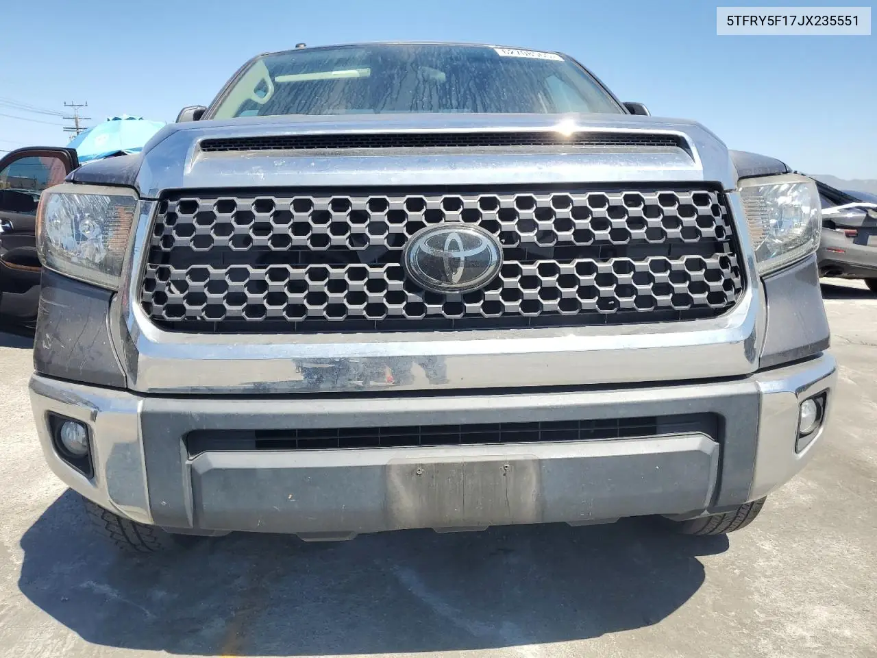 2018 Toyota Tundra Double Cab Sr VIN: 5TFRY5F17JX235551 Lot: 62708565