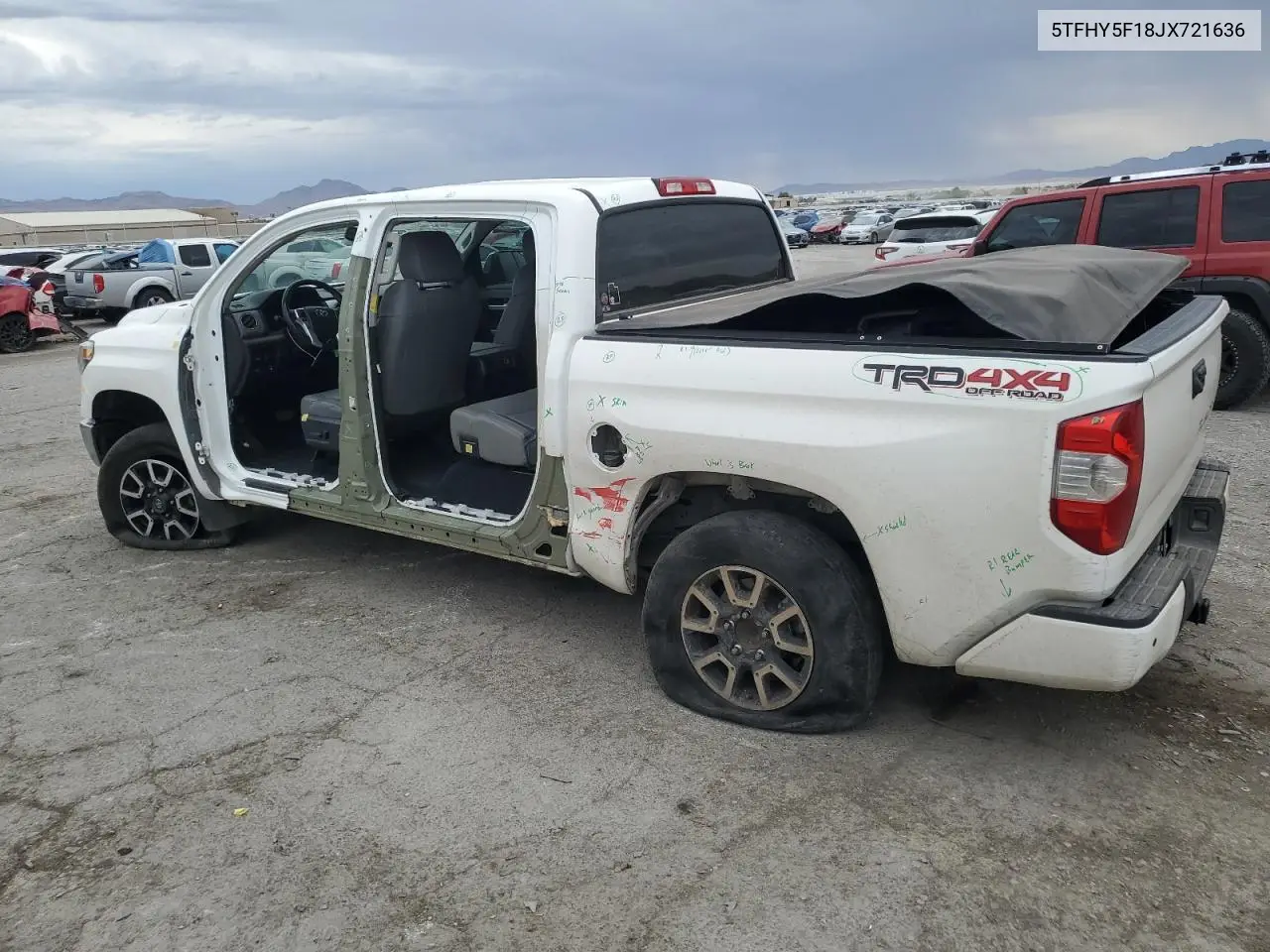 2018 Toyota Tundra Crewmax Limited VIN: 5TFHY5F18JX721636 Lot: 62727465