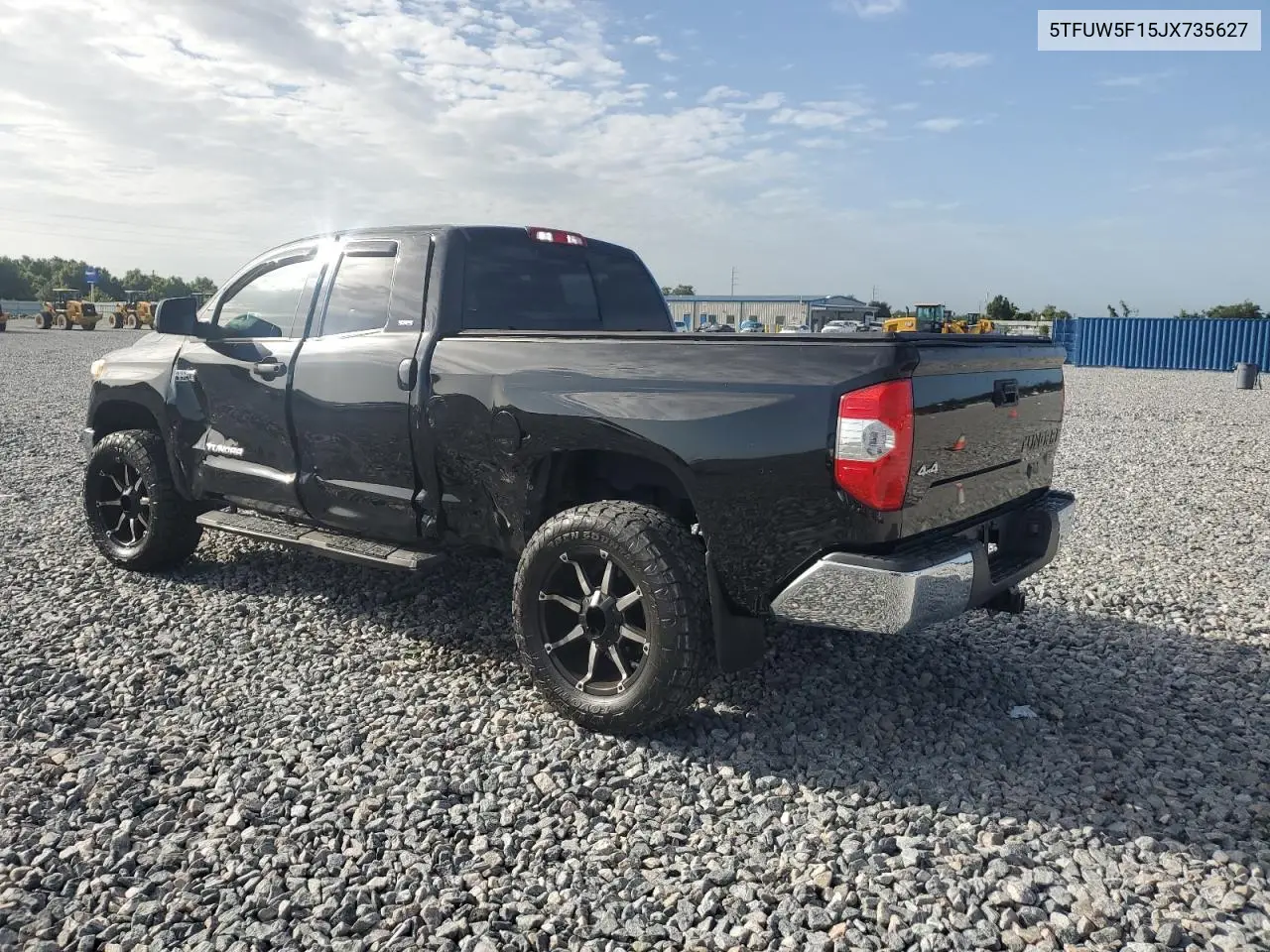 2018 Toyota Tundra Double Cab Sr VIN: 5TFUW5F15JX735627 Lot: 62729305