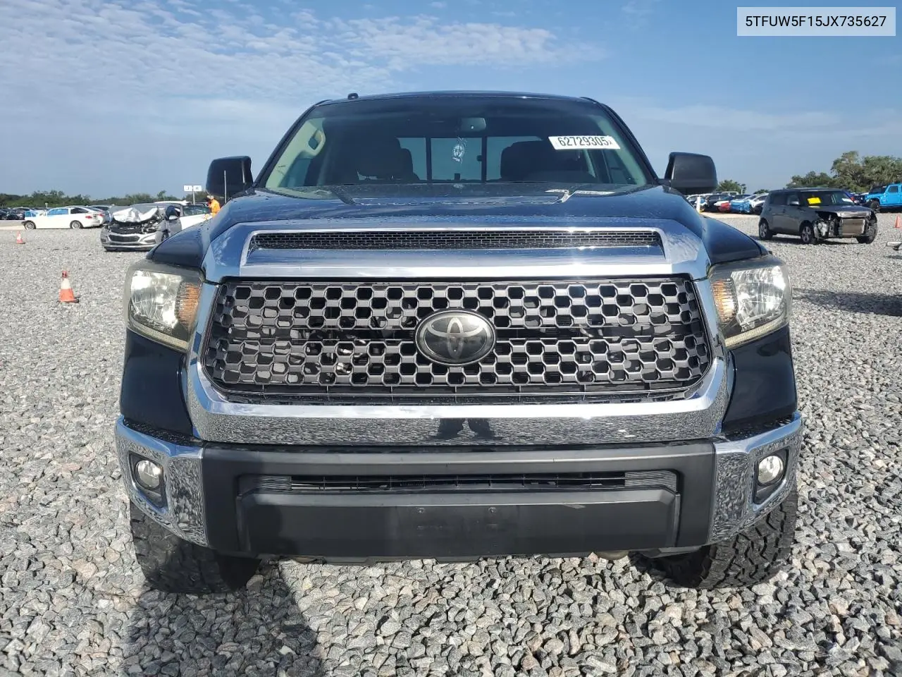 2018 Toyota Tundra Double Cab Sr VIN: 5TFUW5F15JX735627 Lot: 62729305