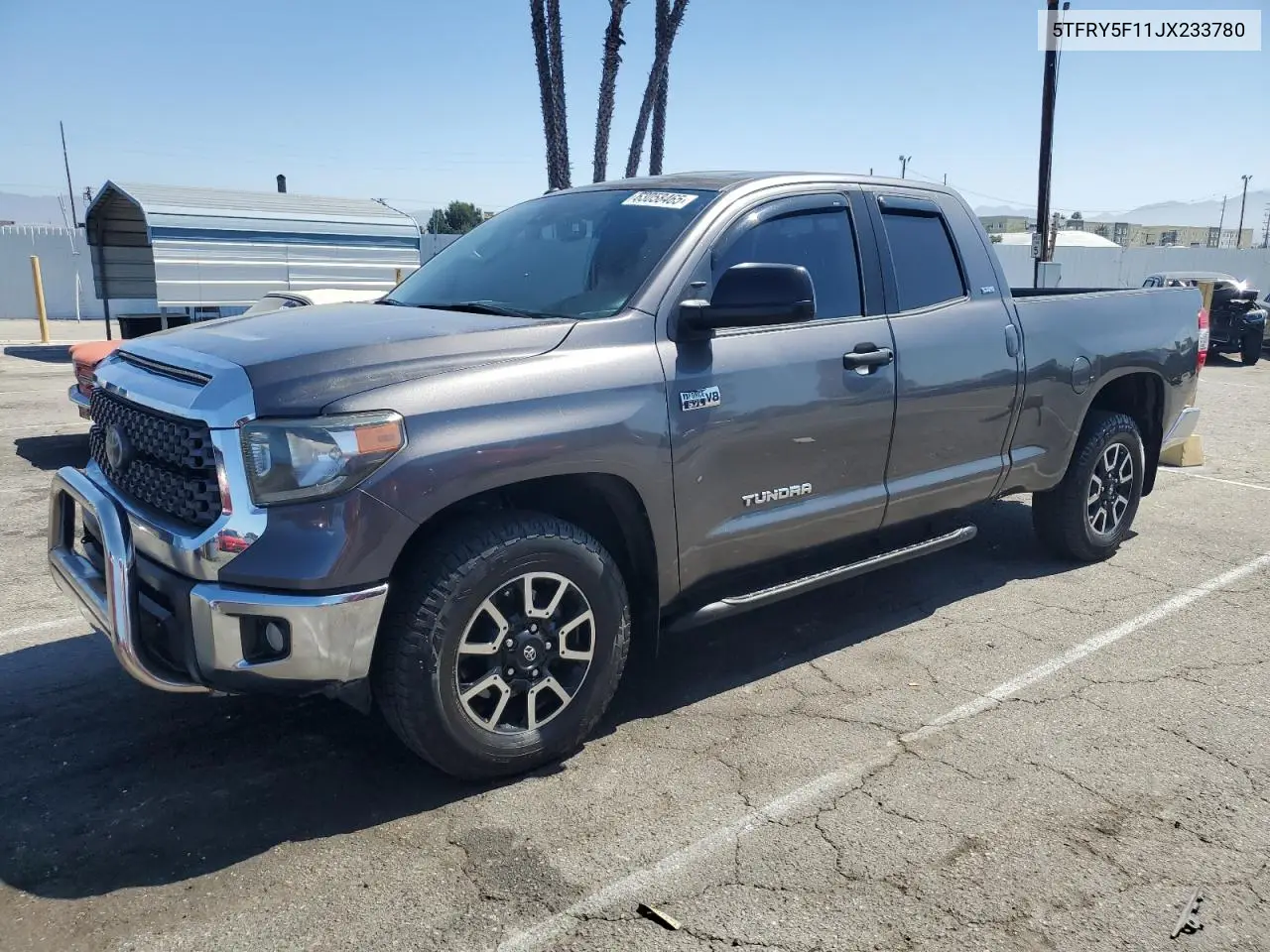 2018 Toyota Tundra Double Cab Sr VIN: 5TFRY5F11JX233780 Lot: 63058465