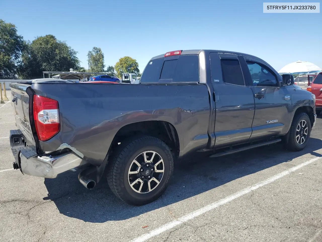 2018 Toyota Tundra Double Cab Sr VIN: 5TFRY5F11JX233780 Lot: 63058465