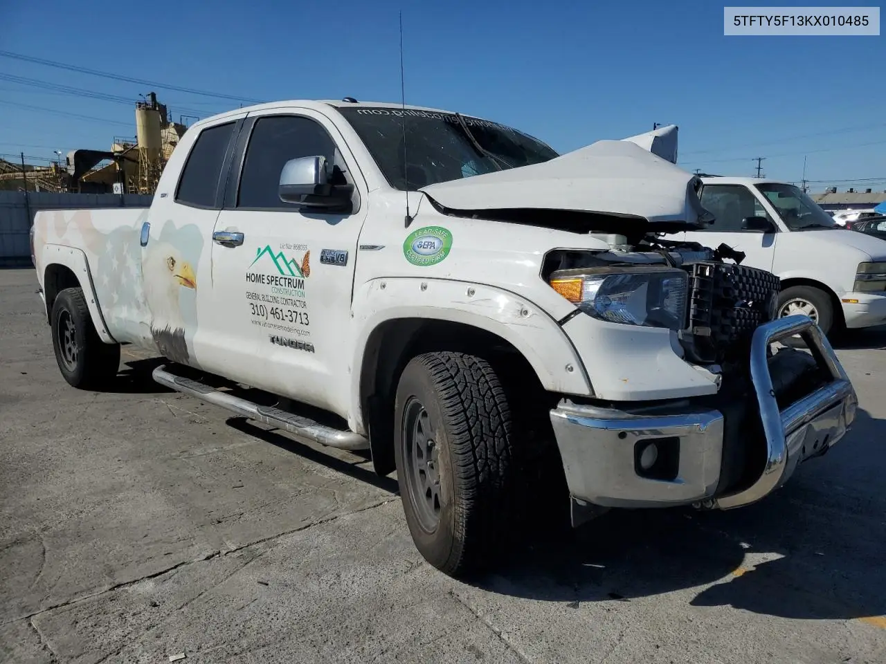 2019 Toyota Tundra Double Cab Sr VIN: 5TFTY5F13KX010485 Lot: 63054255
