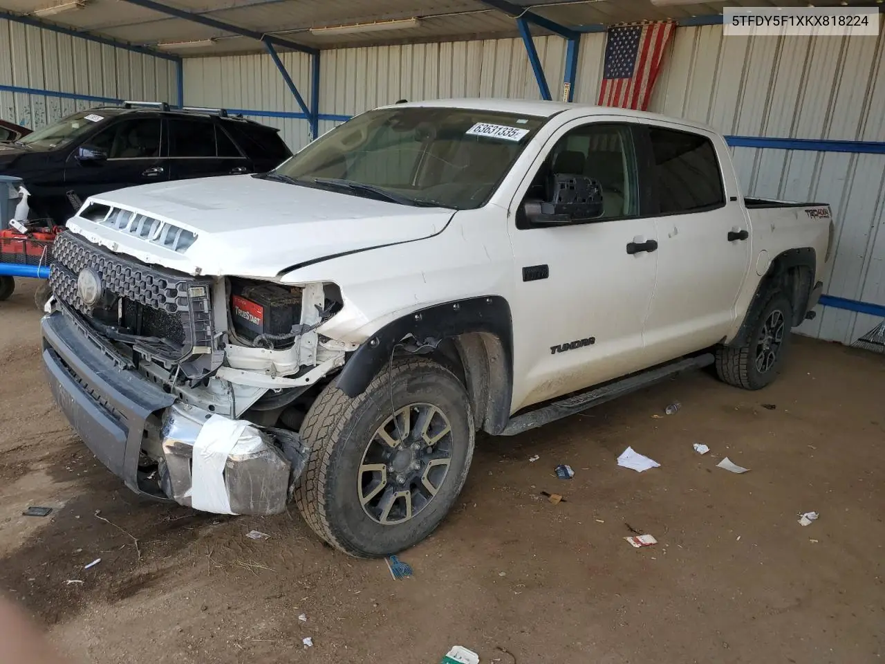 2019 Toyota Tundra Crewmax Sr5 VIN: 5TFDY5F1XKX818224 Lot: 63631335