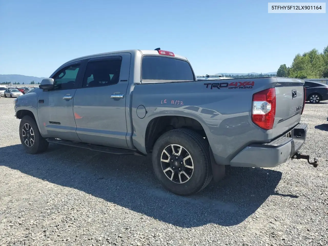 2020 Toyota Tundra Crewmax Limited VIN: 5TFHY5F12LX901164 Lot: 62688725