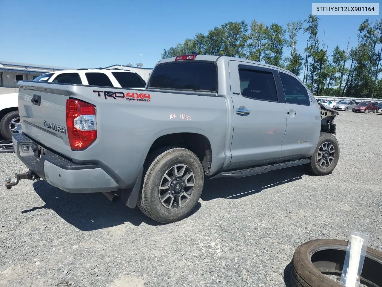 2020 Toyota Tundra Crewmax Limited VIN: 5TFHY5F12LX901164 Lot: 62688725