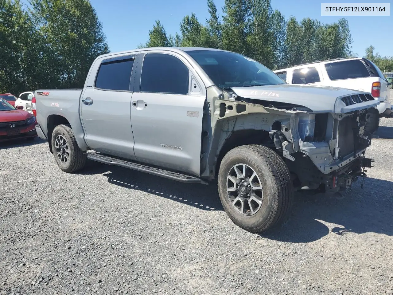 2020 Toyota Tundra Crewmax Limited VIN: 5TFHY5F12LX901164 Lot: 62688725