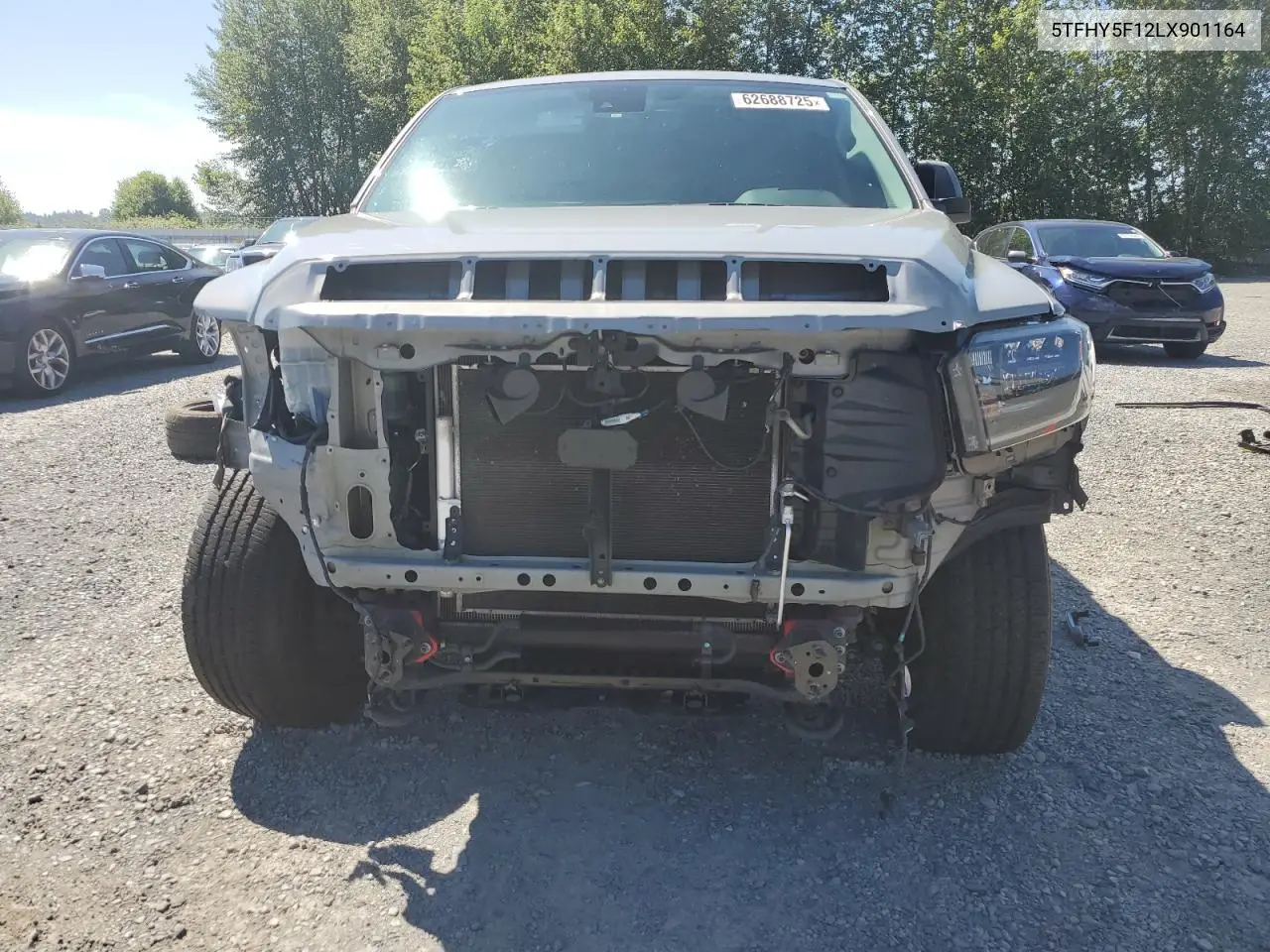 2020 Toyota Tundra Crewmax Limited VIN: 5TFHY5F12LX901164 Lot: 62688725