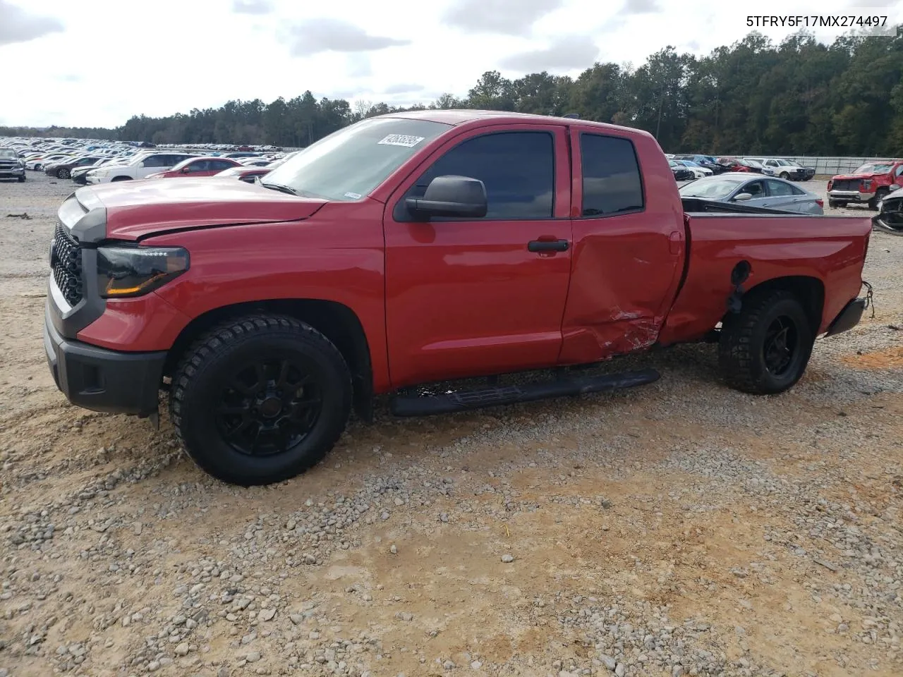 2021 Toyota Tundra Double Cab Sr VIN: 5TFRY5F17MX274497 Lot: 42635295