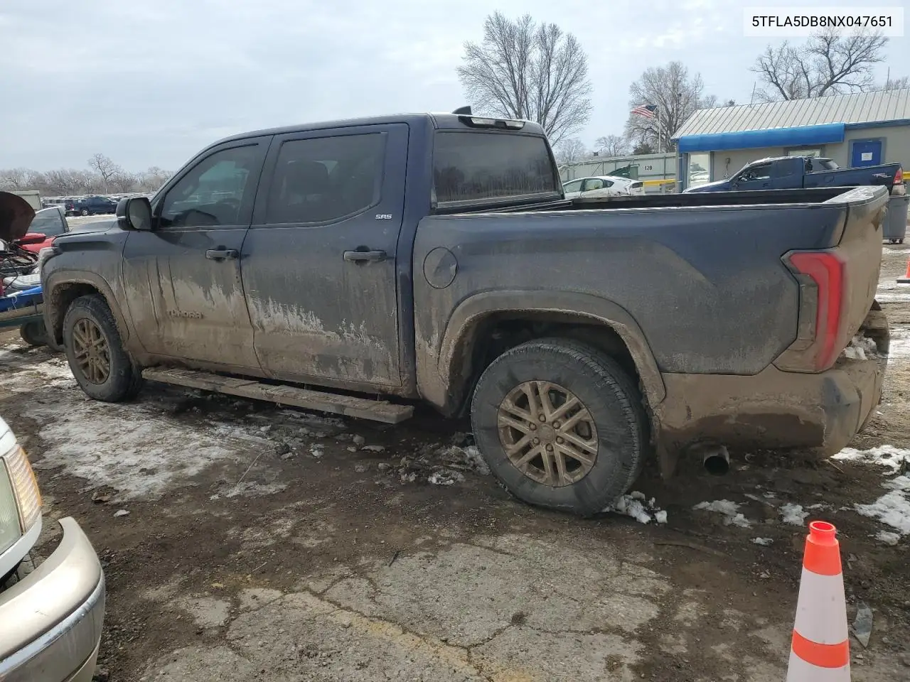 2022 Toyota Tundra Crewmax Sr VIN: 5TFLA5DB8NX047651 Lot: 44115075