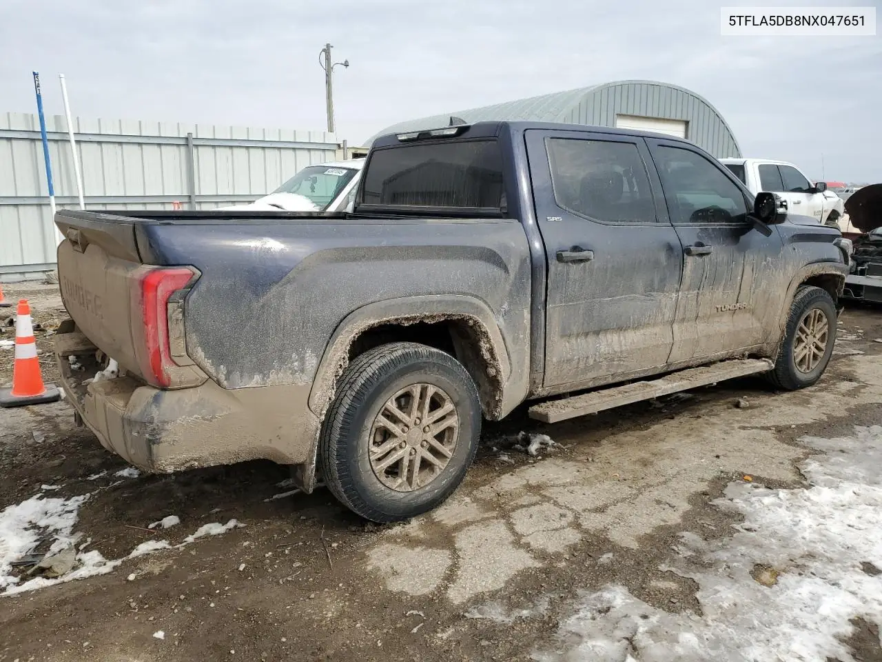 2022 Toyota Tundra Crewmax Sr VIN: 5TFLA5DB8NX047651 Lot: 44115075