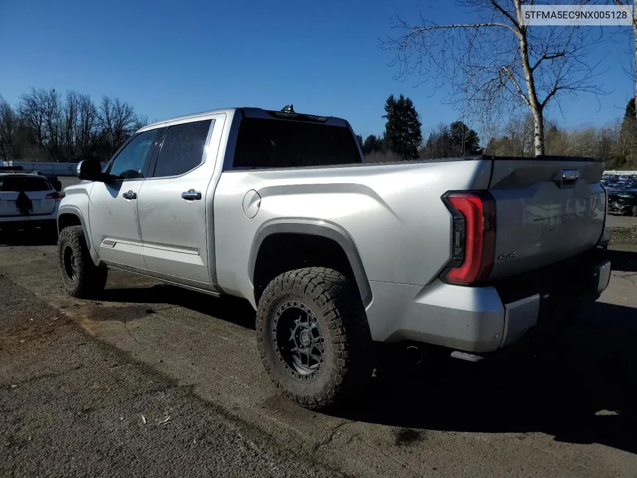 2022 Toyota Tundra Crewmax Platinum VIN: 5TFMA5EC9NX005128 Lot: 47022555