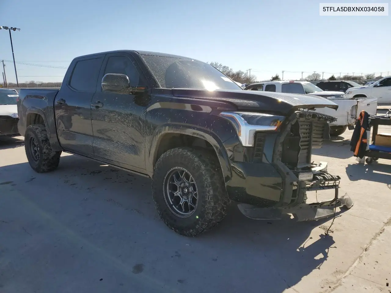 2022 Toyota Tundra Crewmax Sr VIN: 5TFLA5DBXNX034058 Lot: 47550545