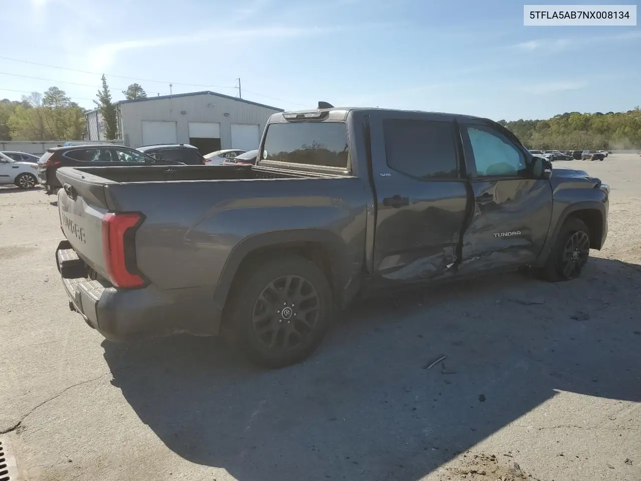 2022 Toyota Tundra Crewmax Sr VIN: 5TFLA5AB7NX008134 Lot: 49888115